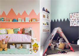Looking for girls bedroom ideas? Fun And Creative Paint Ideas For Your Walls Two Tone Walls Boy And Girl Shared Bedroom Kid Room Decor
