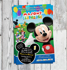 Mickey Mouse Clubhouse Custom Birthday Invitations Mickey