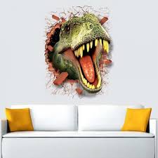 3d Dinosaur Wall Sticker T Rex Head
