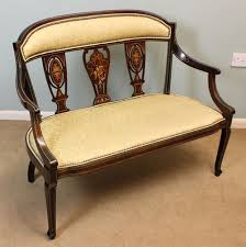Antique Edwardian Mahogany Settee Sofa