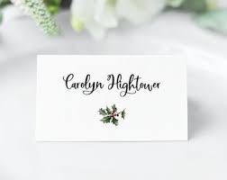 Christmas Place Card Etsy