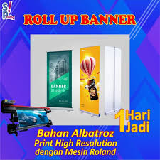 jual roll up banner ukuran 60 x 160 cm