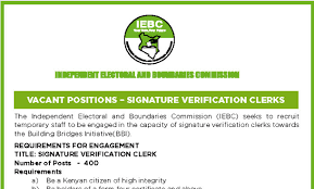 Perhaps a little too honest. Iebc Signature Verification Clerks Wanted Apply Today Newsblaze Co Ke