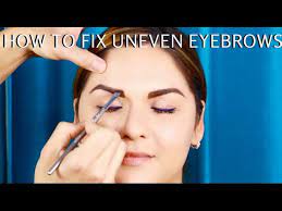 fix uneven brows pro makeup tutorial