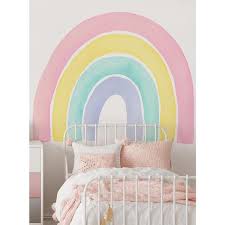 Pink Large Watercolor Rainbow L And