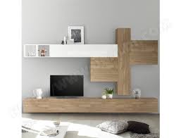 Un meuble tv au design audacieux. Meuble Tv Mural Chene Et Blanc Laque Osteria Nouvomeuble Ma 82ca487meub Fugjh Pas Cher Ubaldi Com