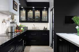 The blue and black kitchen scores high marks for its inviting, stylish appearance. 30 Sophisticated Black Kitchen Cabinets Kitchen Designs With Black Cupboards
