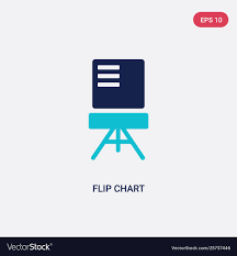 Two Color Flip Chart Icon From Education Concept