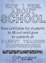 Student Forms To Give To Parents At Parent Teacher Conferences