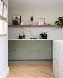 The contrast is too stark. Have You Considered Green For Your Kitchen Cabinetry Making Your Home Beautiful