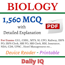 biology total 1 560 mcq with detailed