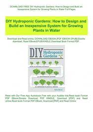 free diy hydroponic gardens