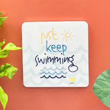 Just Keep Swimming Wall Art Irish
