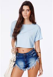 Missguided Milanna Blue Oversized Crop Top 13 Missguided Lookastic