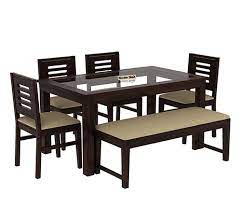 Buy Janet 6 Seater Glass Top Dining Set