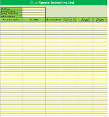 free printable inventory list templates
