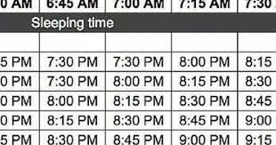 Kids Bedtime Chart Shared By School Shows Recommended Times