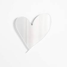 Small Heart White Wall Mirror By Leanne