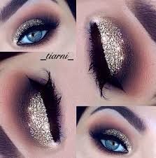description gold glittery eye makeup