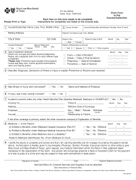 Corporate submit completed applications to address designated on form, if address not identified submit to coverage is through your employment (group insurance) submit to: Blue Cross Blue Shield Claims Form Fill Online Printable Fillable Blank Pdffiller