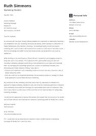 marketing intern cover letter writing