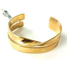 twist cuff gold tone designer jewelry