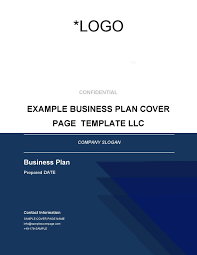 Business Plan Cover Page Template Word Plan Bee