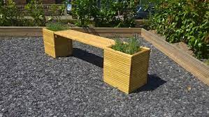 Large Garden Planter Bench Seat