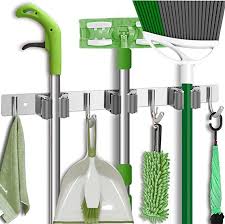 Broom Mop Holder Wall Mount Cleaning