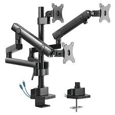 brateck triple monitor mount with usb