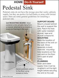 install a bathroom pedestal sink
