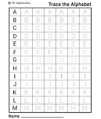 free printable tracing capital letters