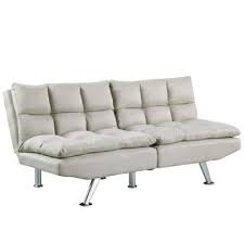 beige futon sleeper sofa bed