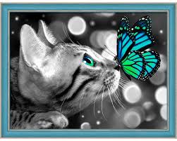 In that case, the first offspring of an asian leopard cat and a domestic cat will be an f1 bengal cat, the second will be an f2 bengal cat, and so on. Bengal Cat And Butterfly From Artibalta Diamond Painting Kits Casa Cenina