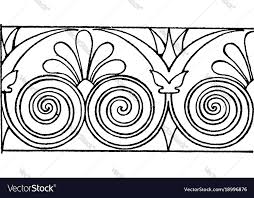 Greek Hydria Link Border Is A Scroll Design Of Vector Image