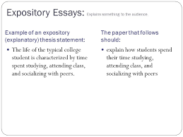 Expository Essay Projects College Paper Example September