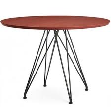 Round Wooden Table With Metal Legs