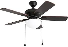 The ceiling fan has a lighting kit making it a great choice because regardless of your interior decor, it will add a great sense of aesthetics to your home or office. Harbor Breeze Caratuk River 42 In Oil Rubbed Bronze Indoor Ceiling Fan With Light Kit Amazon Com