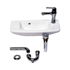 The Renovators Supply Small Wall Mount White Vessel Sink With Chrome Drain Faucet Overflow Set Of 2