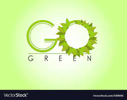 go green background royalty free vector