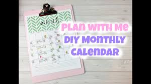 Sweet Kawaii Design Plan With Me Diy Monthly Calendar