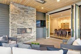 Install A Stacked Stone Fireplace