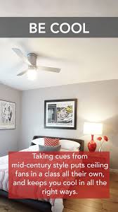 Taking Cues From Mid Century Style Puts Ceiling Fans In A