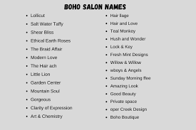 311 outrageous boho salon names that