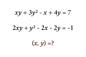 Solve A System Of Quadratic Equations