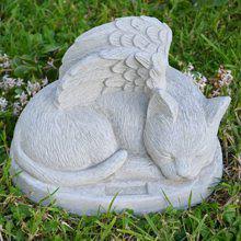 Carson industries forever cat memorial garden stone. Angel Cat Garden Ornaments Yard Art Garden Ornaments Concrete Ornaments And Moulds