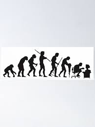 The first computer was arguably invented around 4,000 years ago with the advent of the abacus, the first machine designed to help humans count and calculate. Evolution Von Computer Geek Poster Von Thatstickerguy Redbubble