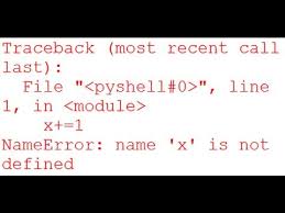 not defined python nameerror you