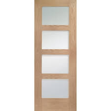 Shaker 4 Light Internal Oak Door With