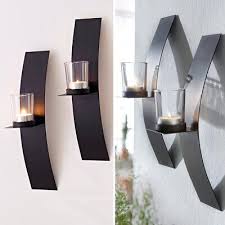 2x Wall Candle Holders Metal